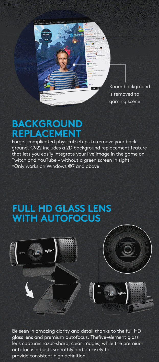 Logitech Stream Webcam C922 Pro - Image 6