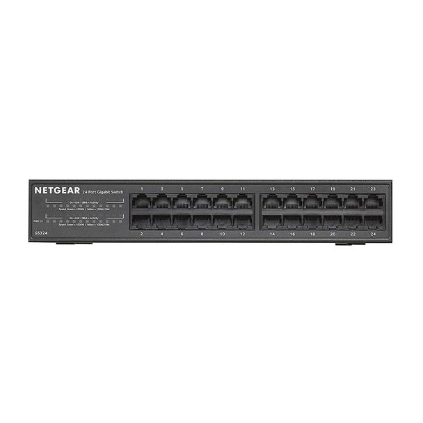 NETGEAR 24-Port Gigabit Ethernet Unmanaged Switch (GS324) - Desktop/Rackmount, Fanless Housing for Quiet Operation - Image 2