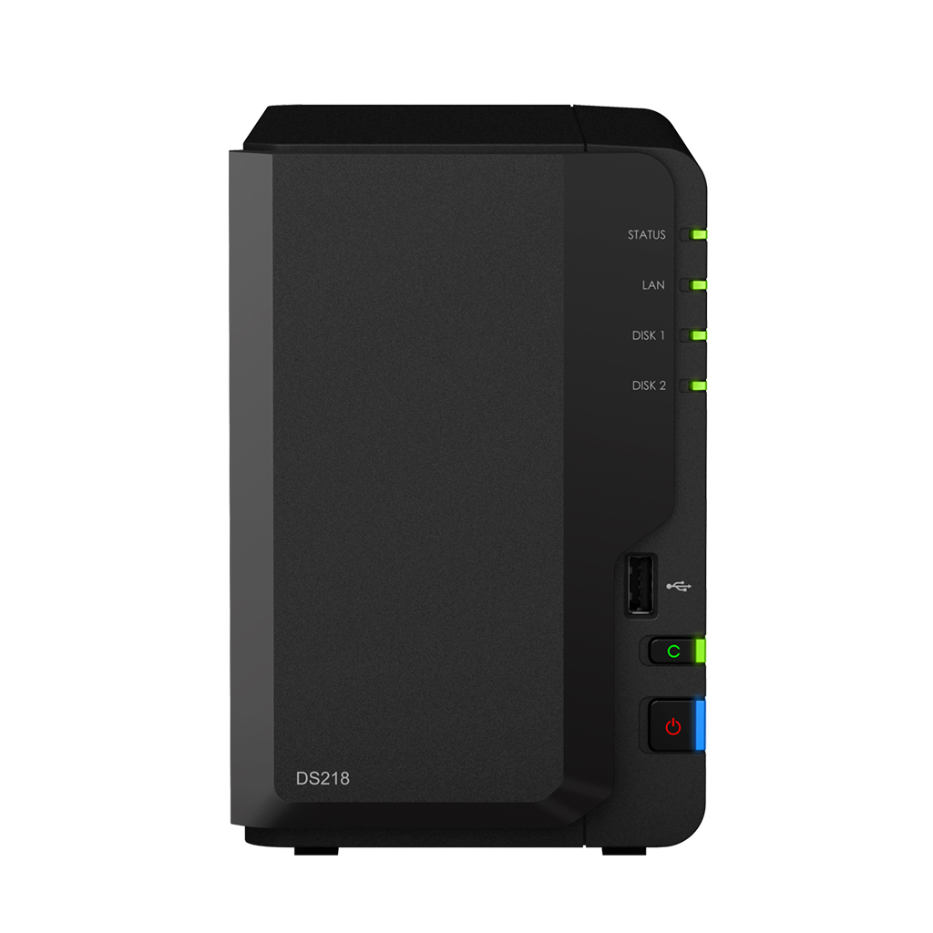 Synology DS218, 2-bay DiskStation, Quad Core 1.4 GHz, 2GB RAM