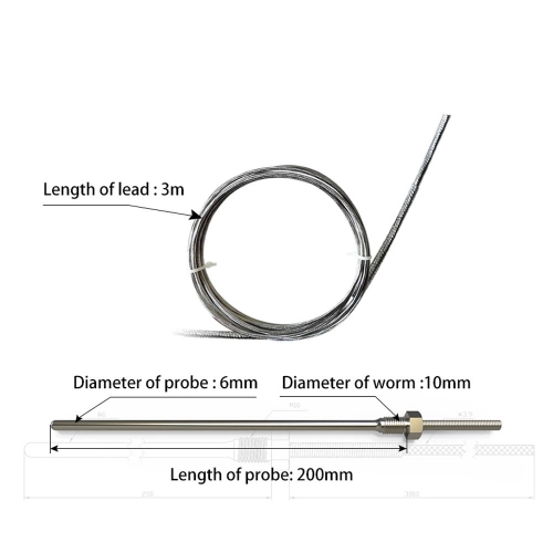UbiBot PT-100 Industrial Grade Temperature Probe (-200℃ to +400℃) w/3m cable for GS1 - Image 2
